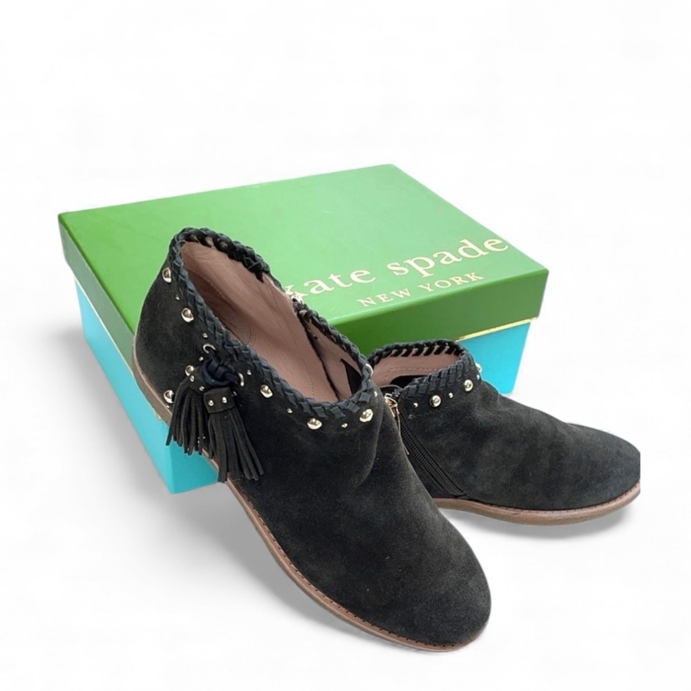 New Kate spade suede  Bowie booties with fringe tassels